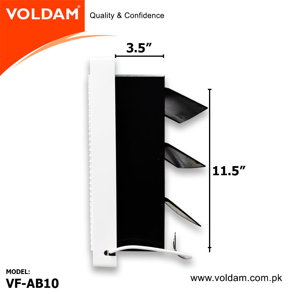 Voldam Full Plastic Grille Square Exhaust Fan