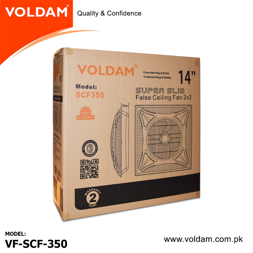 Voldam False Ceiling Fan 18" 2x2 Super Slim