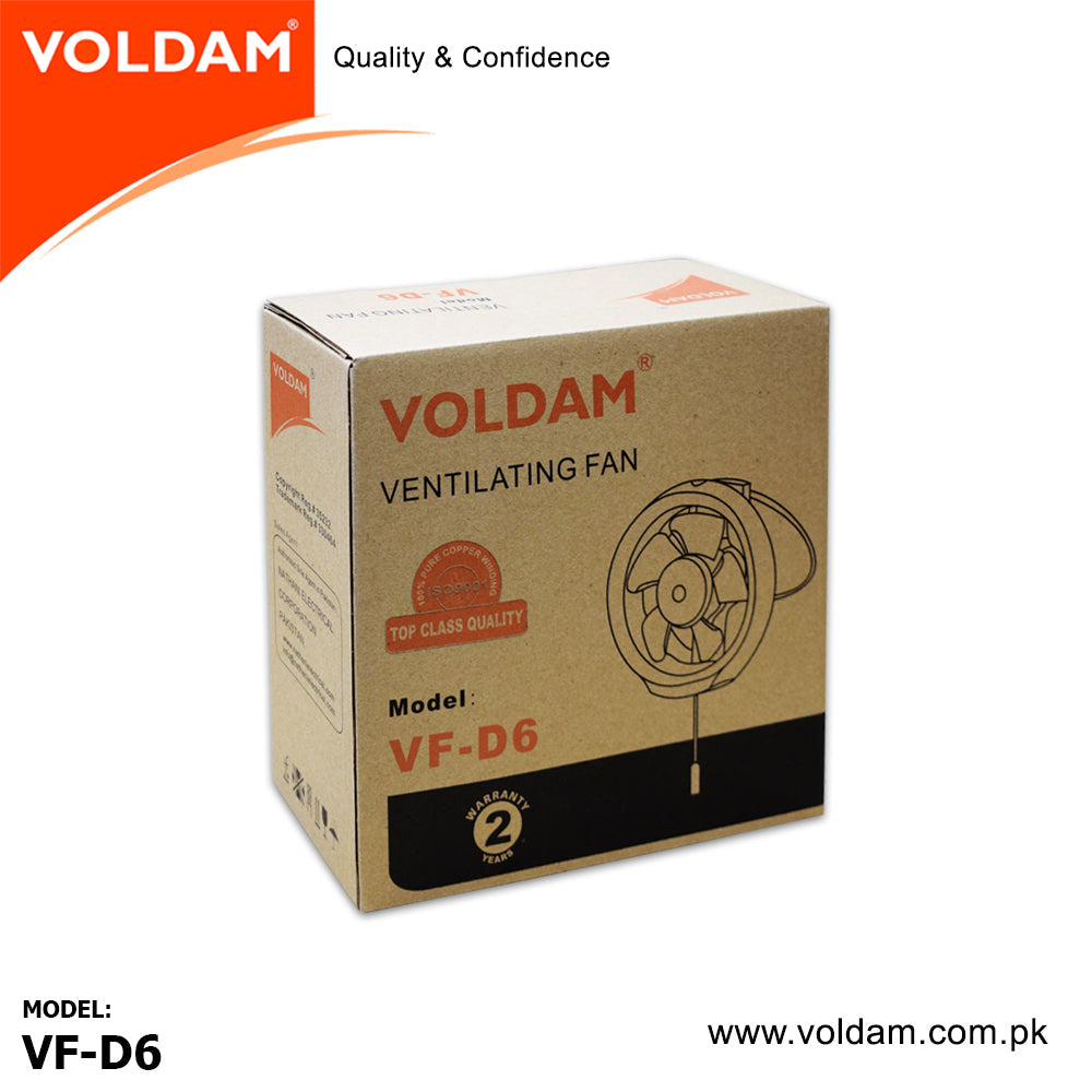 Voldam Window Glass Exhaust Fan - Strong Suction