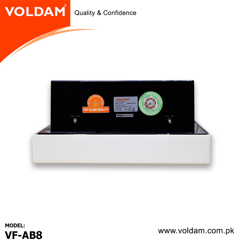 Voldam Full Plastic Grille Square Exhaust Fan